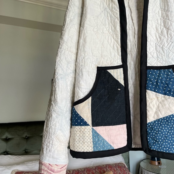 Handmade Patchwork Quilt Overcoat | patchwork quilt coat | hand made | vintage - Picture 5 of 7